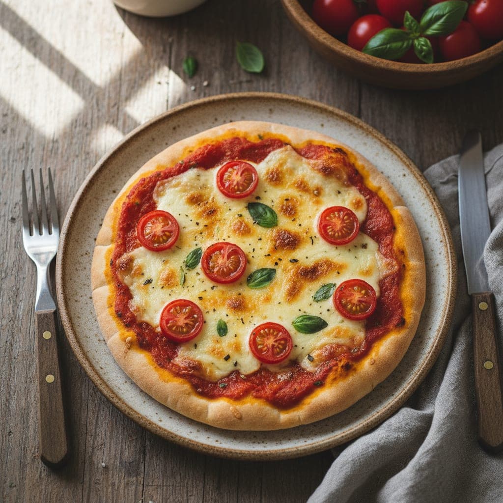 פיצה פיתה עם גבינות